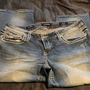 Vigoss Women's Faded Blue Skinny Jeans